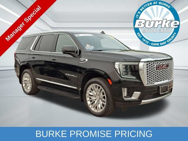 2023 GMC Yukon Denali in Onyx Black — front three-quarter view