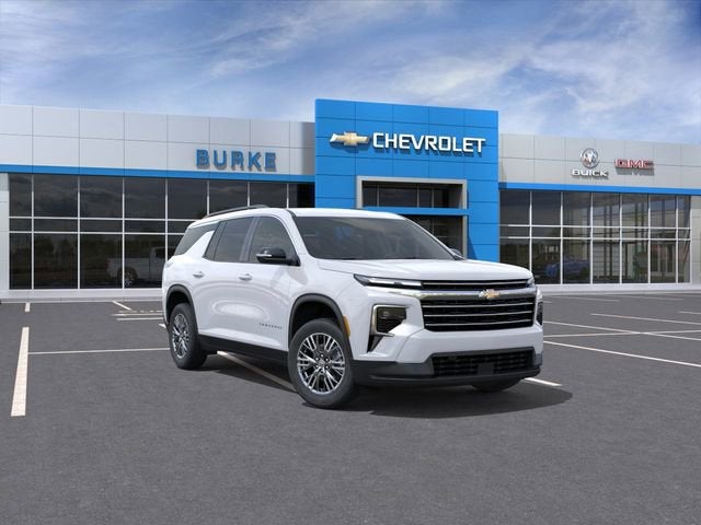 2026 Chevrolet Traverse LT in Summit White — front three-quarter view