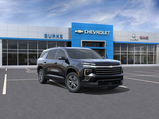 2026 Chevrolet Traverse LT in Mosaic Black Metallic — front three-quarter view