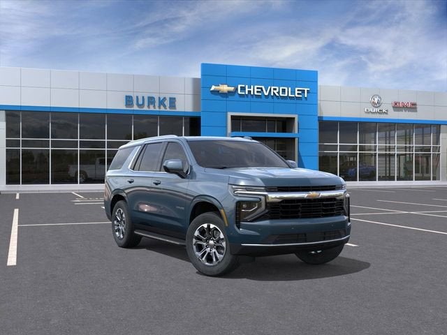 2026 Chevrolet Tahoe LS in Lakeshore Blue Metallic — front three-quarter view