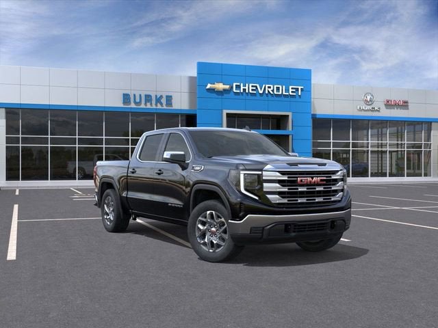 2026 GMC Sierra 1500 SLE in Onyx Black — front three-quarter view