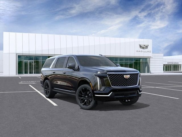 2026 Cadillac Escalade ESV Luxury in Black Raven — front three-quarter view