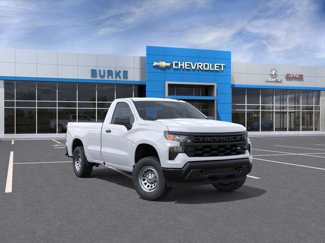 2026 Chevrolet Silverado 1500 WT in Summit White — front three-quarter view