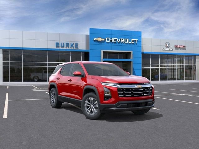 2026 Chevrolet Equinox LT in Radiant Red Tintcoat — front three-quarter view