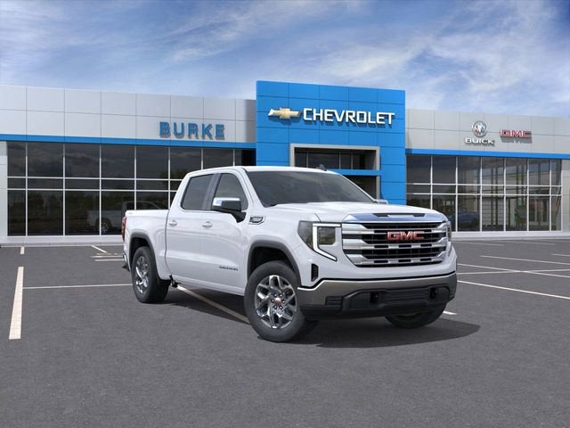 2026 GMC Sierra 1500 SLE in Summit White — front three-quarter view