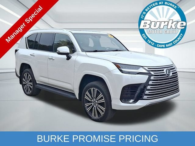 2025 Lexus LX LX 600 Luxury in White — front three-quarter view