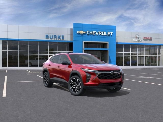 2026 Chevrolet Trax 2RS in Apex Red — front three-quarter view