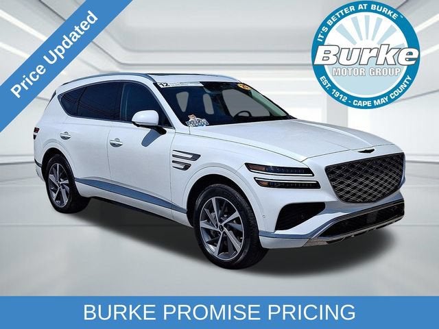 2025 Genesis GV80 3.5T Advanced AWD in White — front three-quarter view
