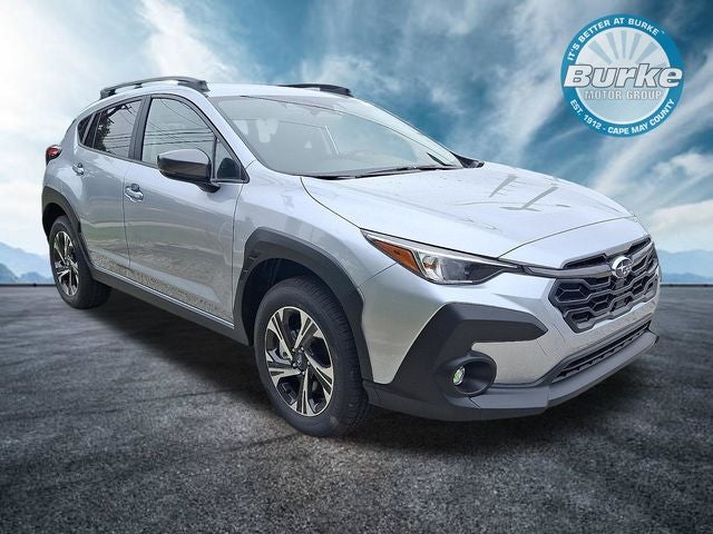 2026 Subaru CROSSTREK Premium in Ice Silver Metallic — front three-quarter view
