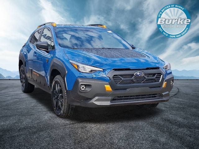 2026 Subaru CROSSTREK Wilderness in Geyser Blue — front three-quarter view