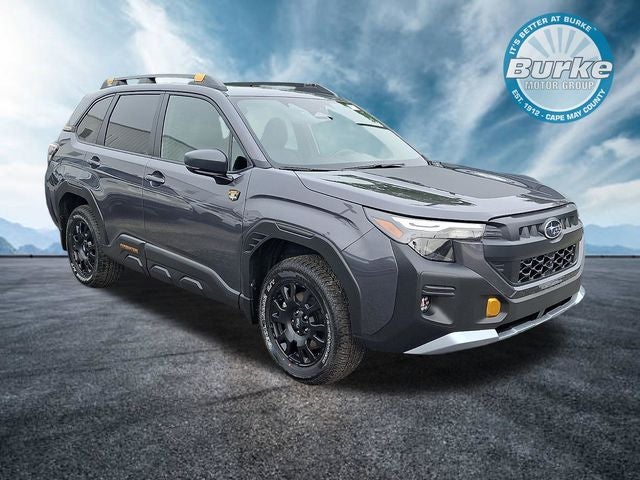 2026 Subaru FORESTER Wilderness in Magnetite Gray Metallic — front three-quarter view