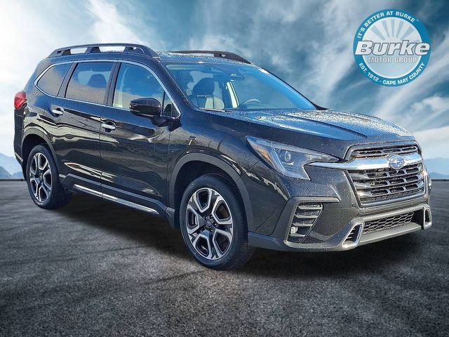 2026 Subaru ASCENT Touring 7-Passenger in Crystal Black Silica — front three-quarter view