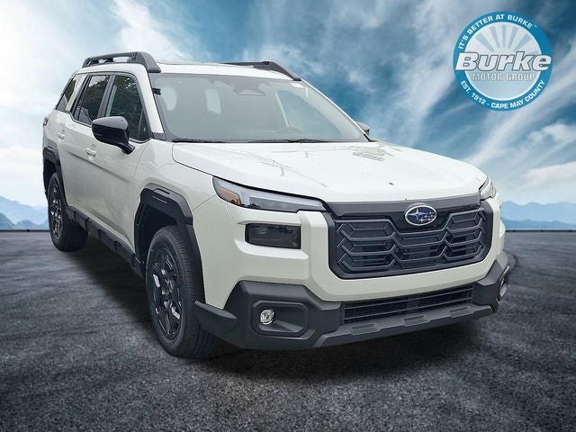 2026 Subaru OUTBACK Premium in Crystal White Pearl — front three-quarter view