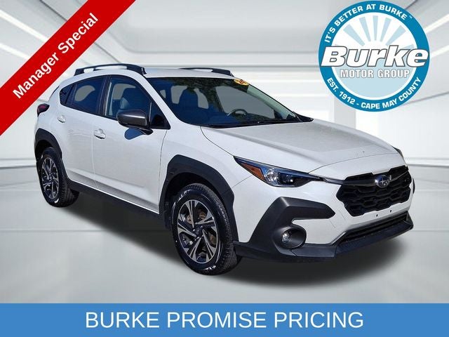2024 Subaru Crosstrek Premium in Crystal White Pearl — front three-quarter view
