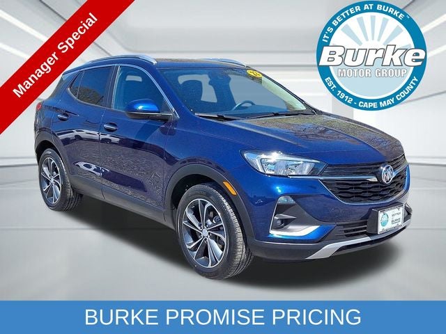 2023 Buick Encore GX Select in Sapphire Metallic — front three-quarter view