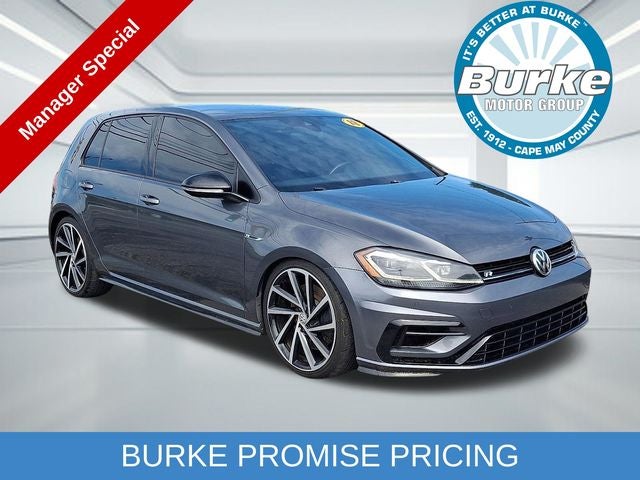 2018 Volkswagen Golf R DCC & Navigation 4Motion in Indium Gray — front three-quarter view
